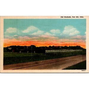 Old Stockade Fort Sill Okla Vintage Postcard SPO1